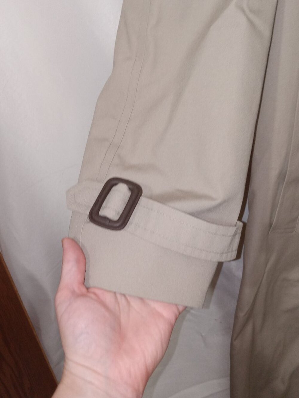 Vintage London Fog Trench Coat 40R USA Made Removable Liner Beige Long Coat - Picture 2 of 13